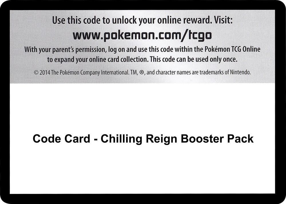 Code Card - Chilling Reign Booster Pack sealed Pokémon TCG product
