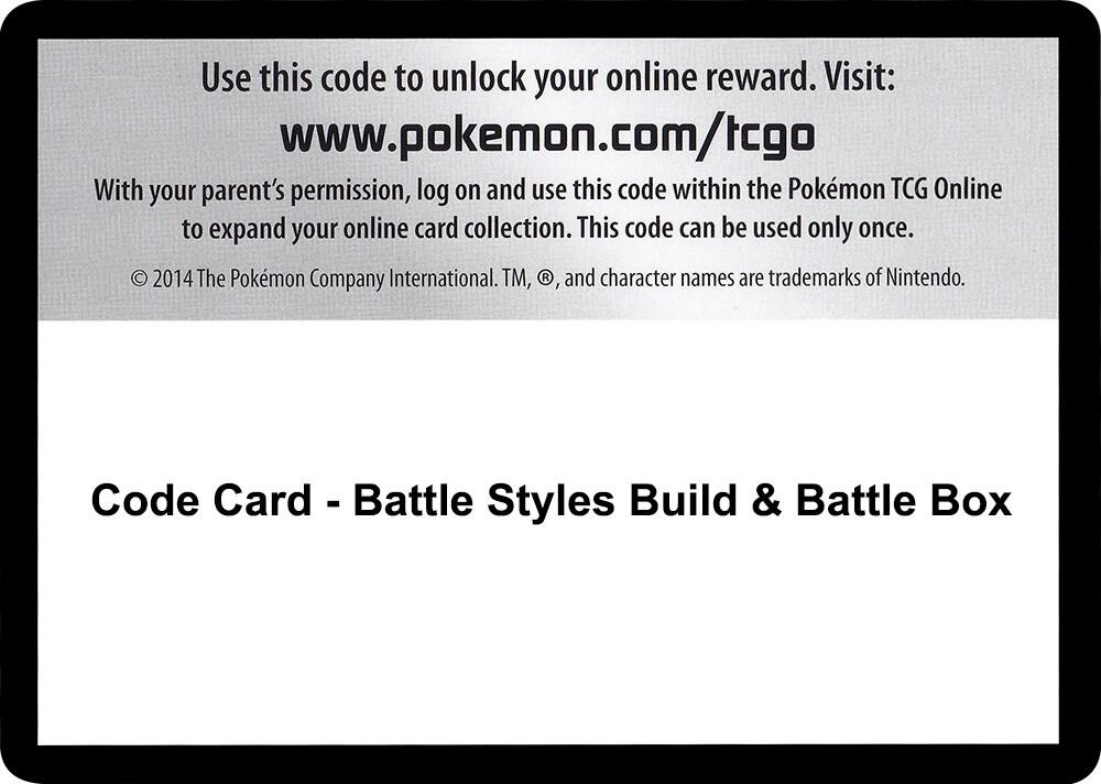 Code Card - Battle Styles Build & Battle Box sealed Pokémon TCG product