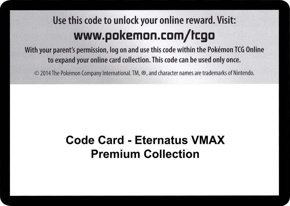 Code Card - Eternatus VMAX Premium Collection sealed Pokémon TCG product