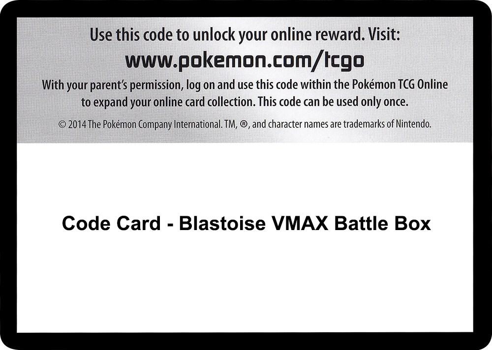 Code Card - Blastoise VMAX Battle Box sealed Pokémon TCG product
