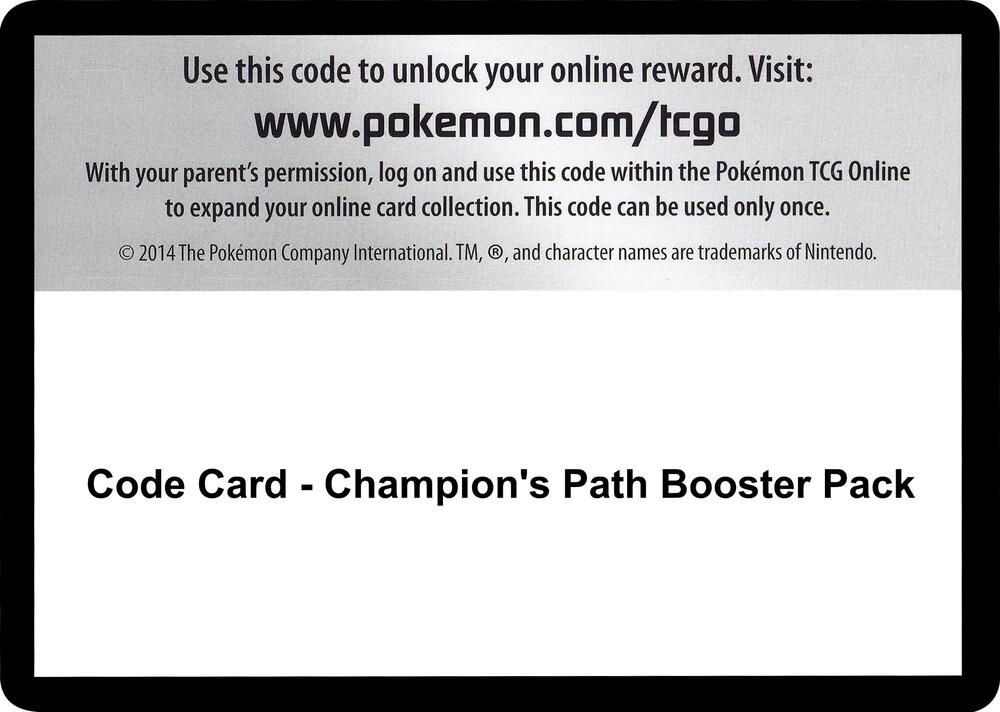 Code Card - Champion's Path Booster Pack sealed Pokémon TCG product