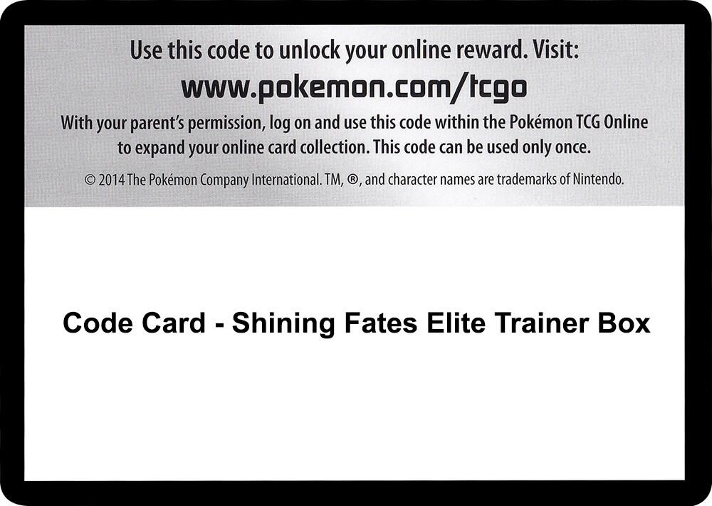 Code Card - Shining Fates Elite Trainer Box sealed Pokémon TCG product