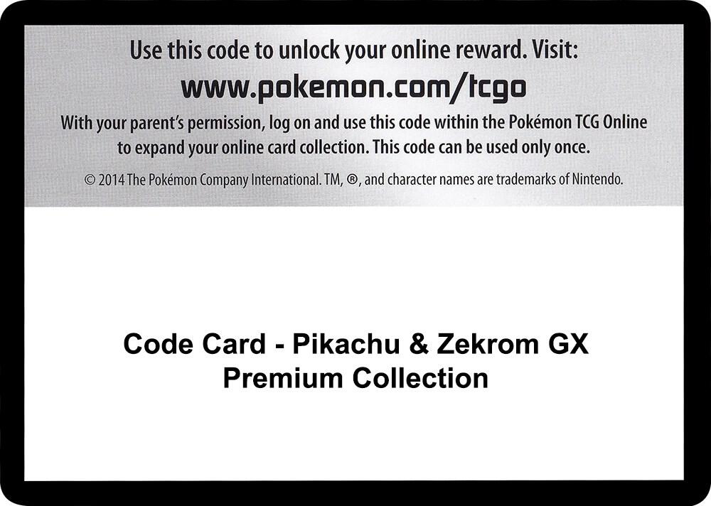 Code Card - Pikachu & Zekrom GX Premium Collection sealed Pokémon TCG product
