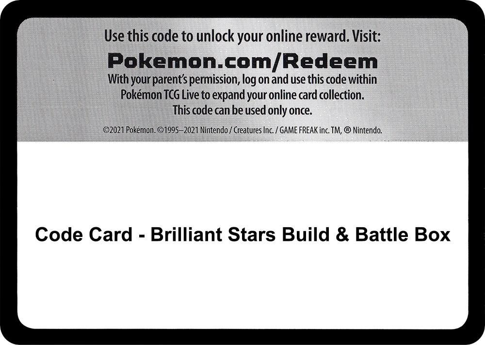 Code Card - Brilliant Stars Build & Battle Box sealed Pokémon TCG product