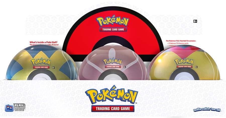 Poke Ball Tin Display (Q2 2022) sealed Pokémon TCG product