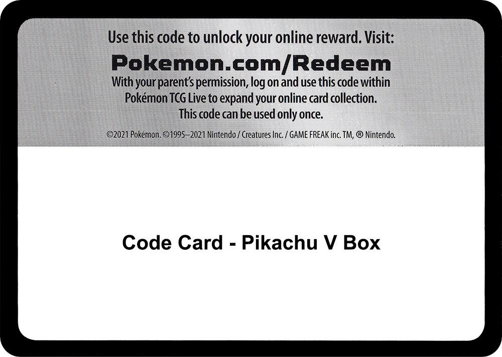 Code Card - Pikachu V Box sealed Pokémon TCG product