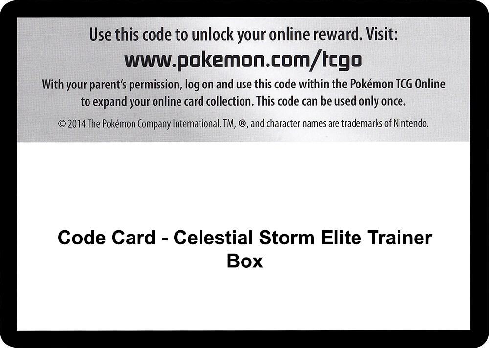 Code Card - Celestial Storm Elite Trainer Box sealed Pokémon TCG product