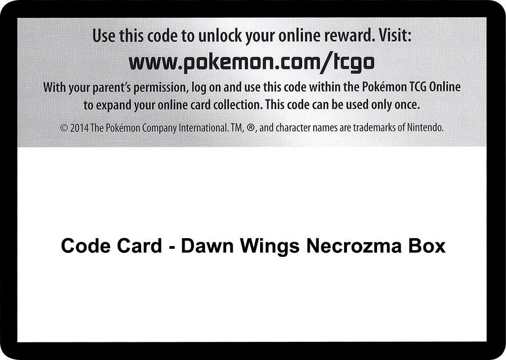 Code Card - Dawn Wings Necrozma Box sealed Pokémon TCG product