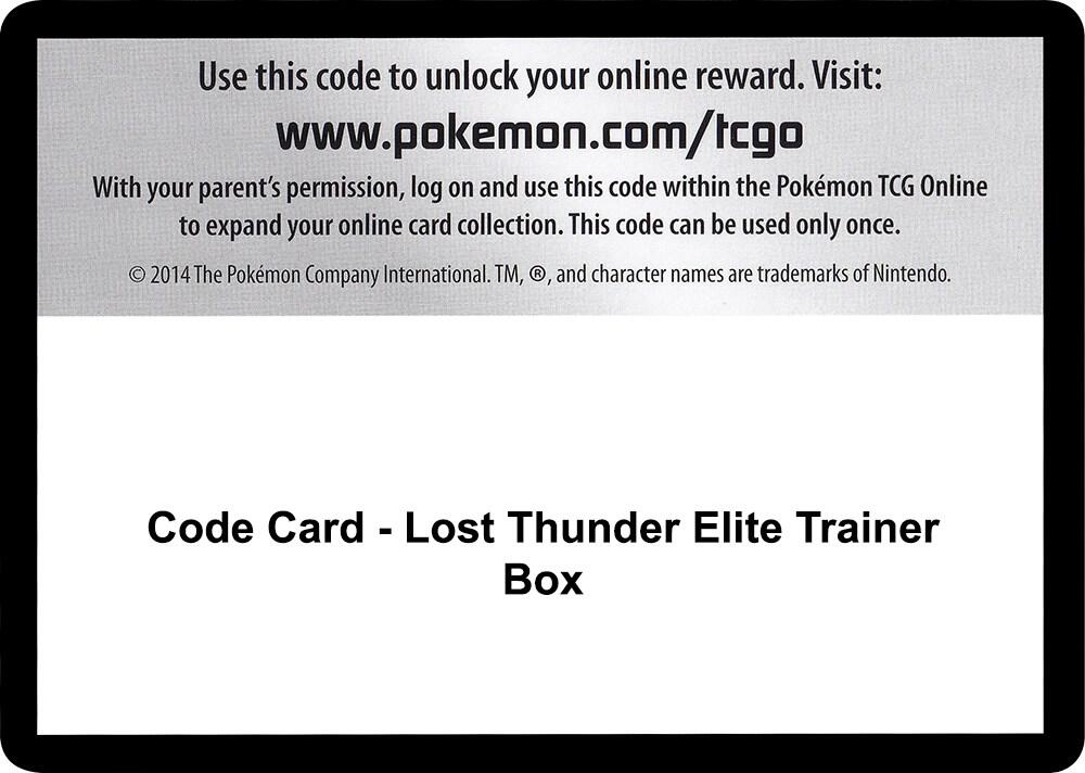 Code Card - Lost Thunder Elite Trainer Box sealed Pokémon TCG product