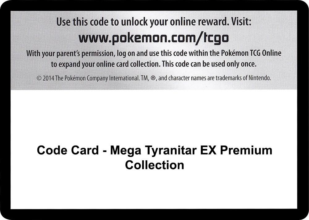 Code Card - Mega Tyranitar EX Premium Collection sealed Pokémon TCG product