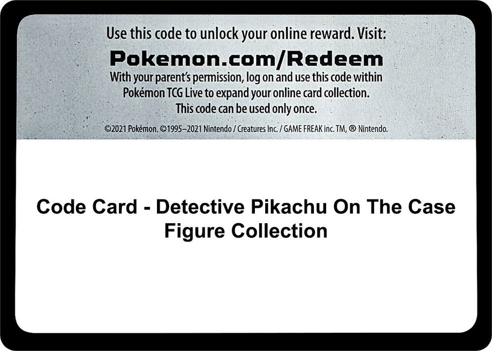 Code Card - Detective Pikachu On The Case Figure Collection sealed Pokémon TCG product