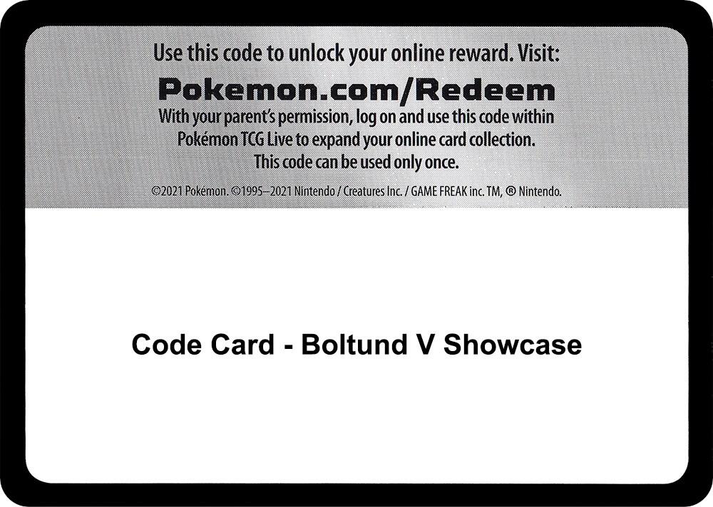 Code Card - Boltund V Showcase sealed Pokémon TCG product