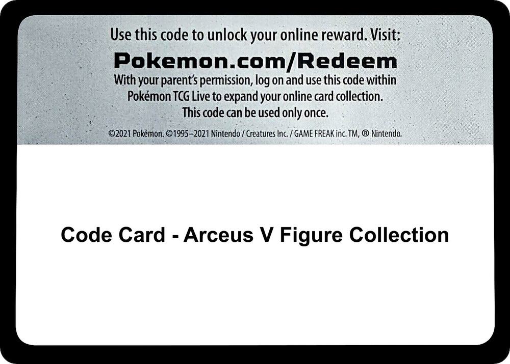 Code Card - Arceus V Figure Collection sealed Pokémon TCG product
