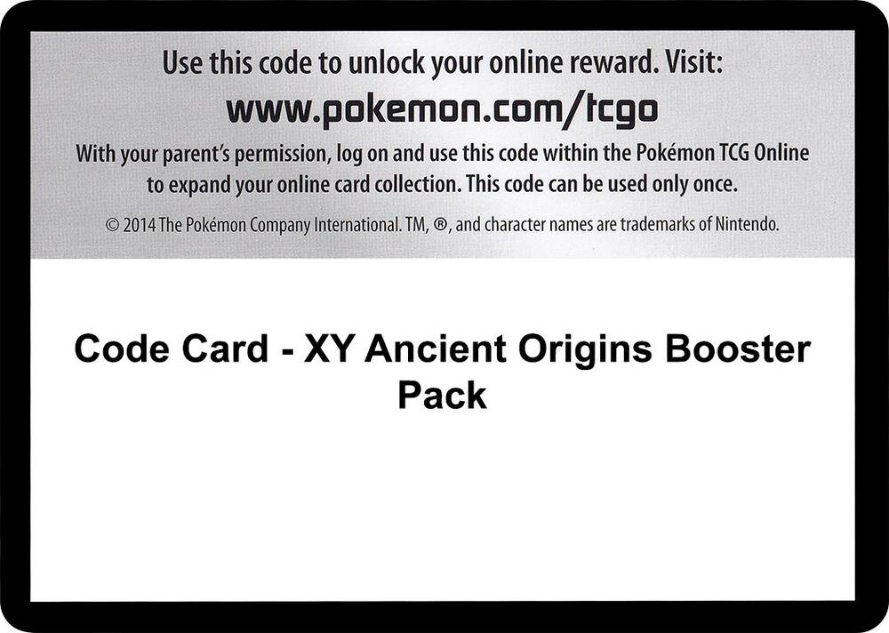 Code Card - Ancient Origins Booster Pack sealed Pokémon TCG product