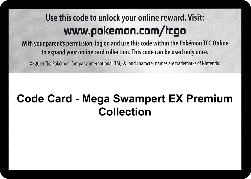 Code Card - Mega Swampert EX Premium Collection sealed Pokémon TCG product