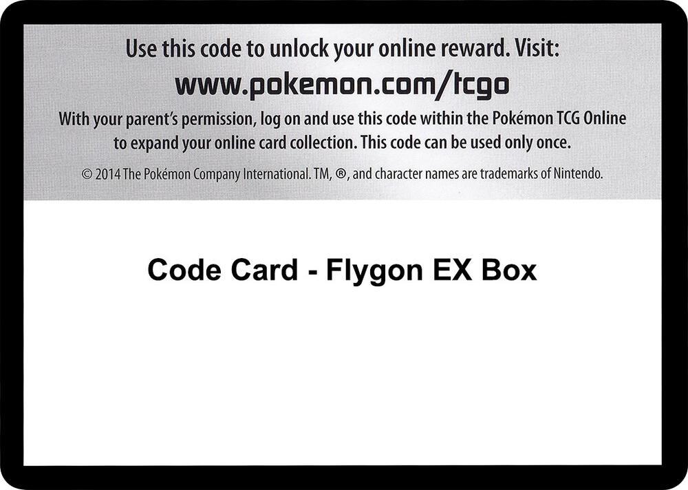 Code Card - Flygon EX Box sealed Pokémon TCG product