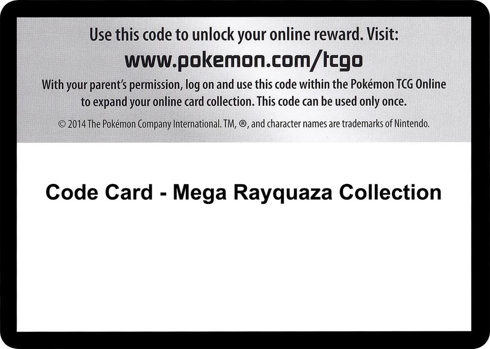 Code Card - Mega Rayquaza Collection sealed Pokémon TCG product