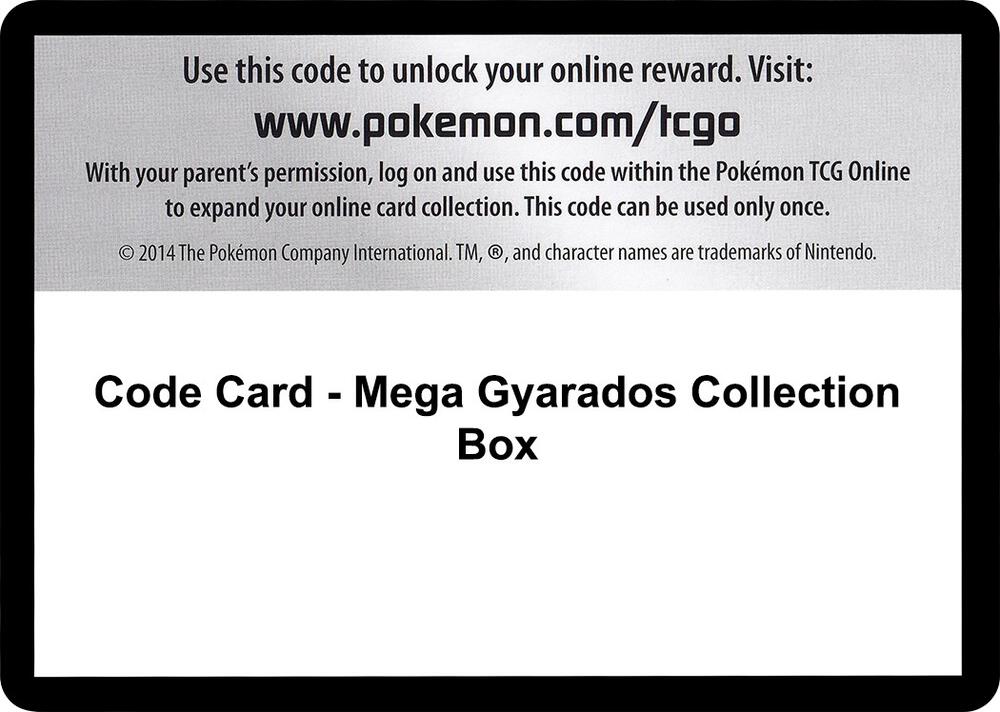 Code Card - Mega Gyarados Collection Box sealed Pokémon TCG product