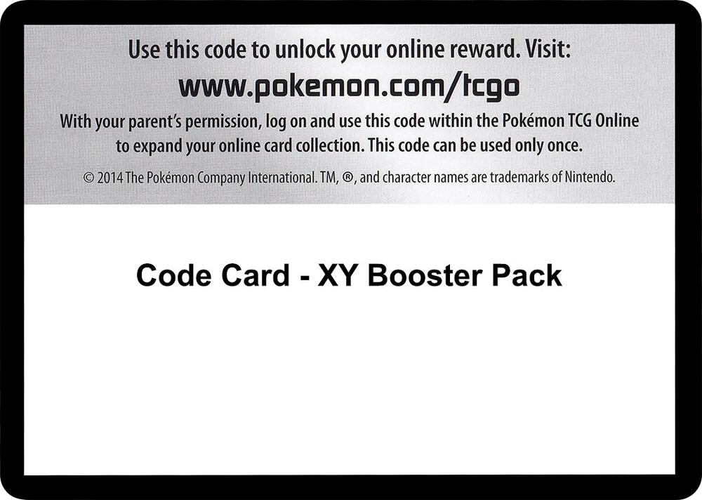Code Card - XY Booster Pack sealed Pokémon TCG product