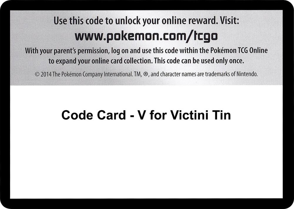 Code Card - V for Victini Tin sealed Pokémon TCG product