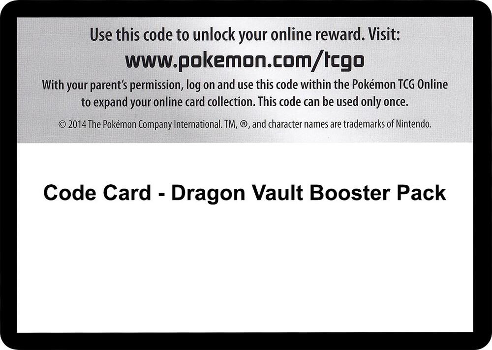 Code Card - Dragon Vault Booster Pack sealed Pokémon TCG product