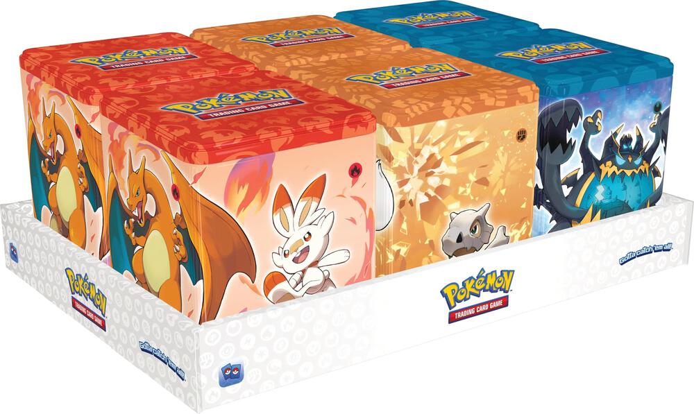 Pokemon Stacking Tins: Fighting-Fire-Darkness Display sealed Pokémon TCG product