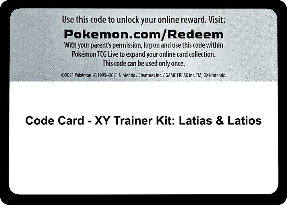 Code Card - XY Trainer Kit: Latias & Latios sealed Pokémon TCG product