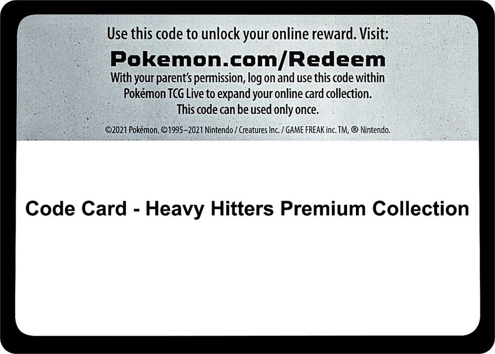 Code Card - Heavy Hitters Premium Collection sealed Pokémon TCG product
