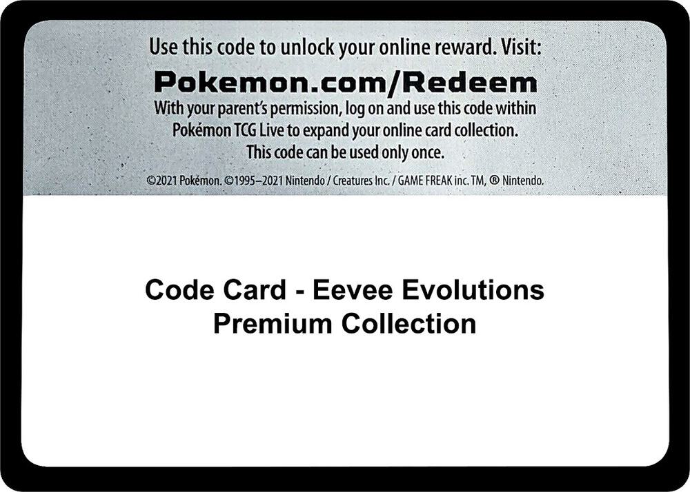 Code Card - Eevee Evolutions Premium Collection sealed Pokémon TCG product