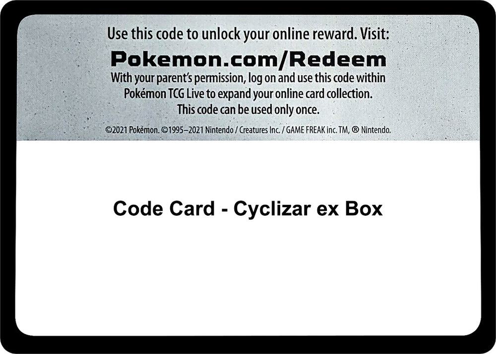Code Card - Cyclizar ex Box sealed Pokémon TCG product