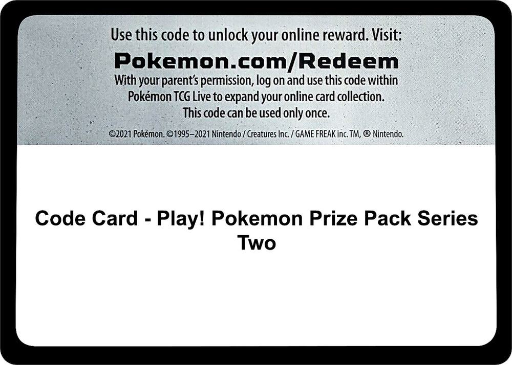 Code Card - Play! Pokemon Prize Pack Series Two sealed Pokémon TCG product