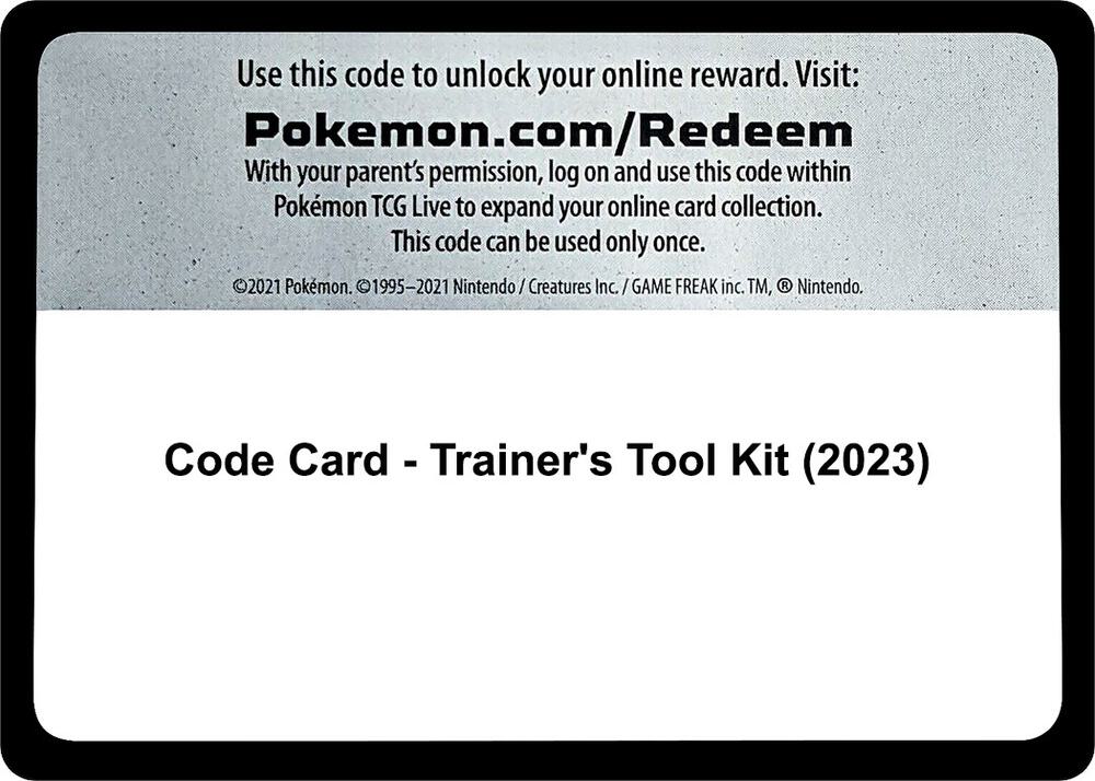 Code Card - Trainer's Tool Kit (2023) sealed Pokémon TCG product