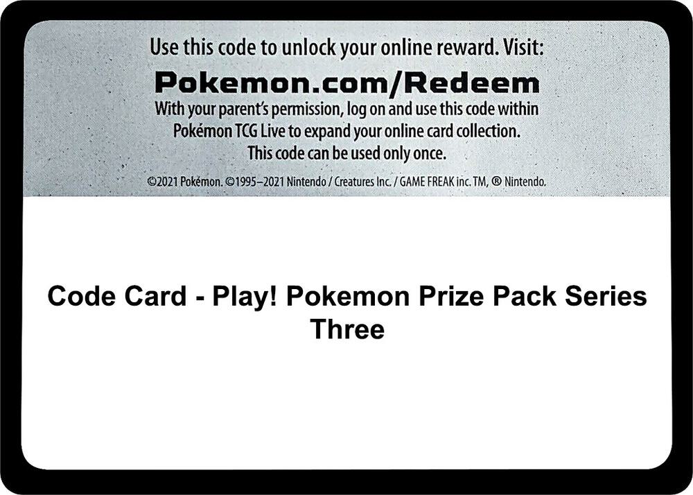 Code Card - Play! Pokemon Prize Pack Series Three sealed Pokémon TCG product