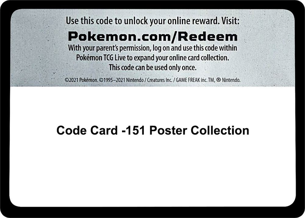 Code Card -151 Poster Collection sealed Pokémon TCG product