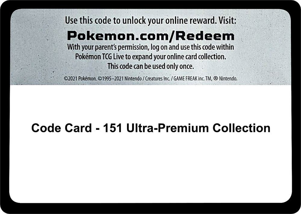 Code Card - 151 Ultra-Premium Collection sealed Pokémon TCG product