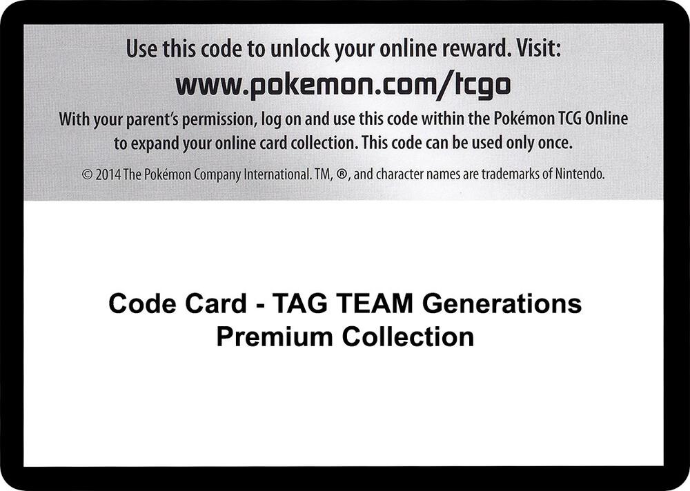 Code Card - TAG TEAM Generations Premium Collection sealed Pokémon TCG product