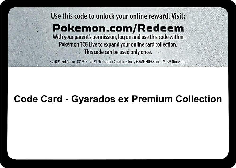 Code Card - Gyarados ex Premium Collection sealed Pokémon TCG product
