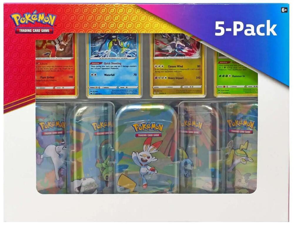 Costco Galar Pals Mini Tins 5-Pack sealed Pokémon TCG product