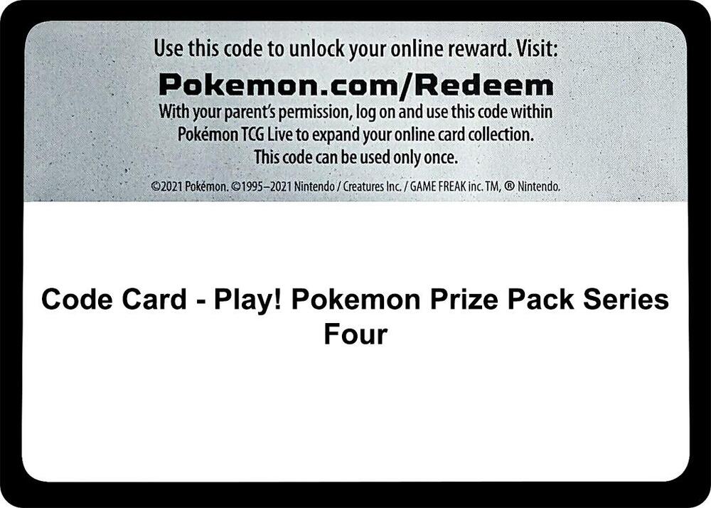 Code Card - Play! Pokemon Prize Pack Series Four sealed Pokémon TCG product