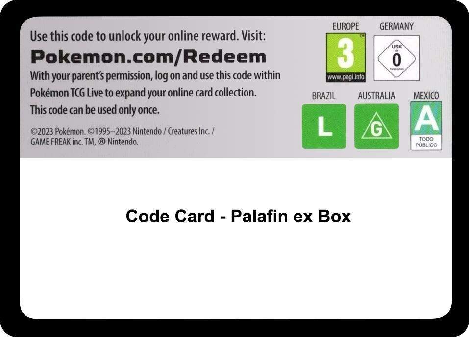 Code Card - Palafin ex Box sealed Pokémon TCG product