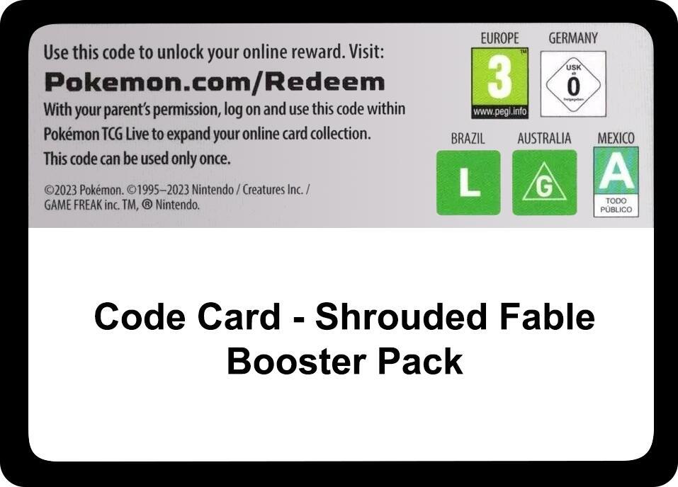 Code Card - Shrouded Fable Booster Pack sealed Pokémon TCG product