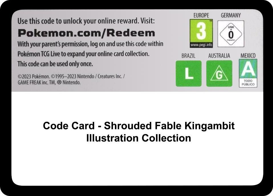 Code Card - Shrouded Fable Kingambit Illustration Collection sealed Pokémon TCG product