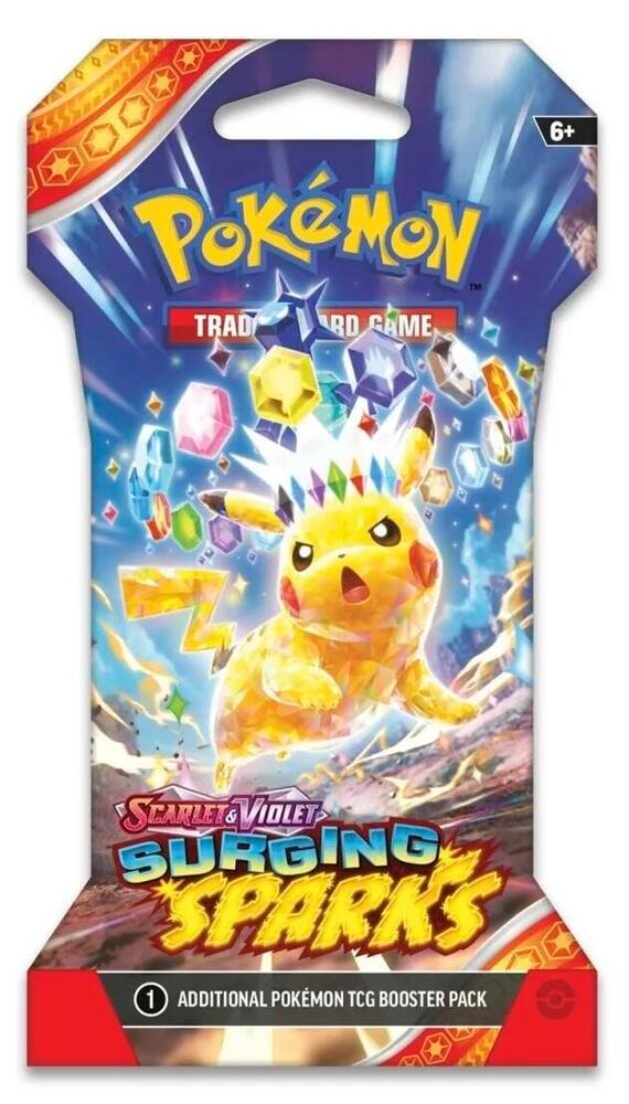 Surging Sparks Sleeved Booster Pack sealed Pokémon TCG product