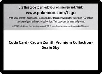 Code Card - Sea & Sky Premium Collection sealed Pokémon TCG product