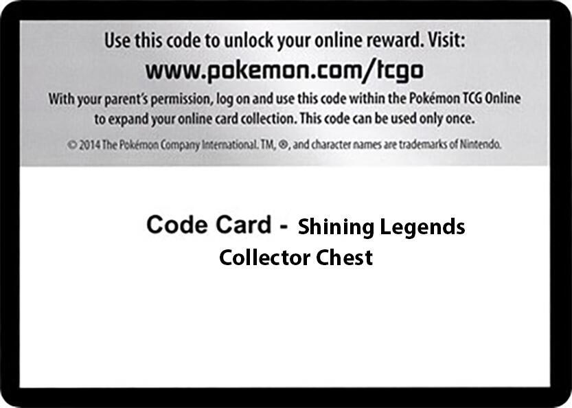 Code Card - Shining Legends Collector Chest sealed Pokémon TCG product