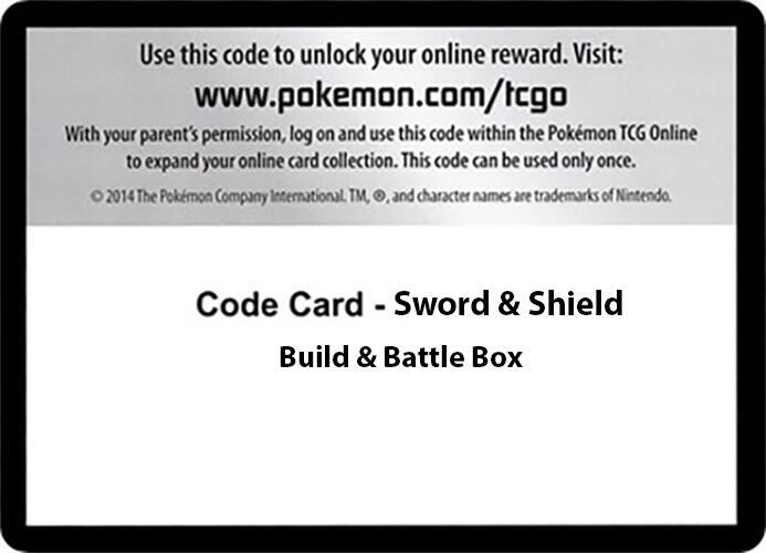 Code Card - Sword & Shield Build & Battle Box sealed Pokémon TCG product