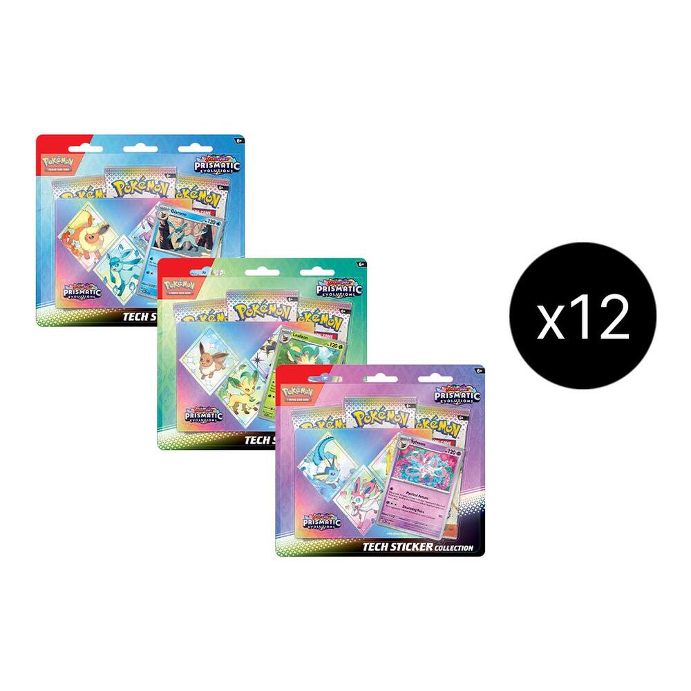 Prismatic Evolutions Tech Sticker Collection Case sealed Pokémon TCG product