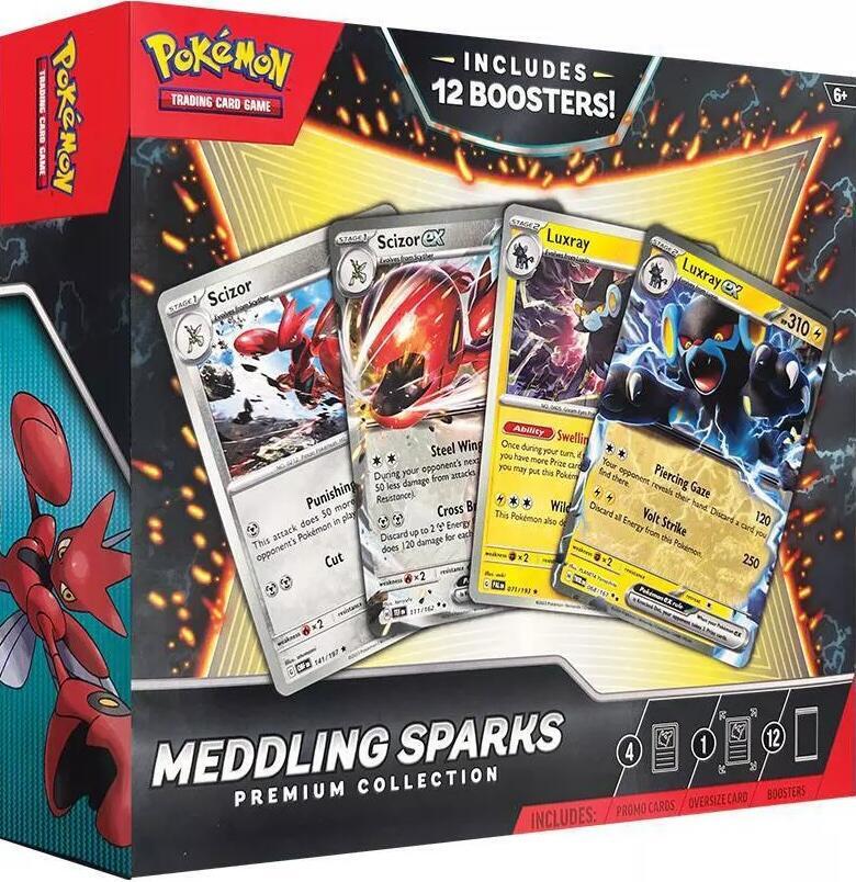 Meddling Sparks Premium Collection sealed Pokémon TCG product