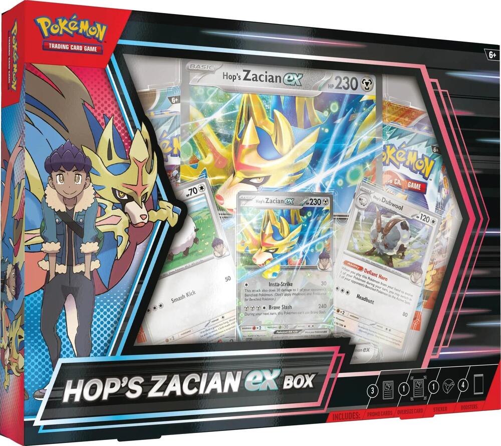 Hop's Zacian ex Box sealed Pokémon TCG product