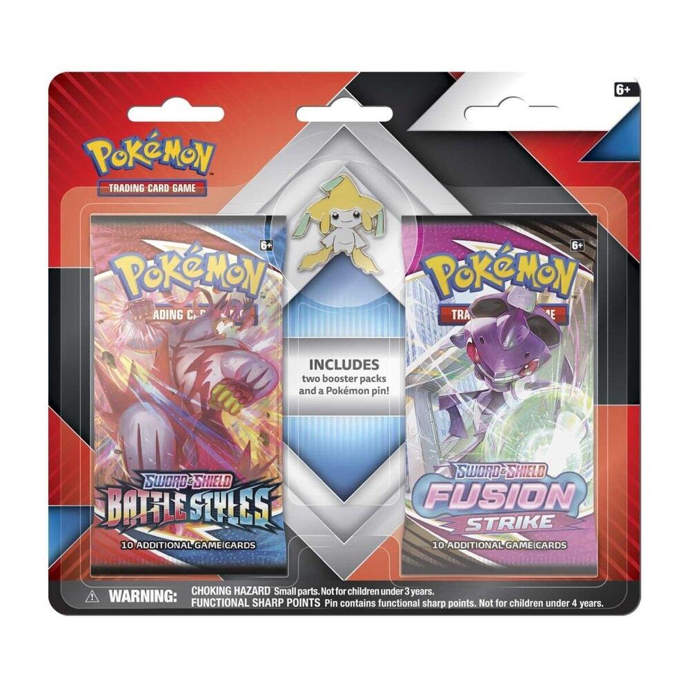 2 Booster Packs & Jirachi Collector's Pin sealed Pokémon TCG product